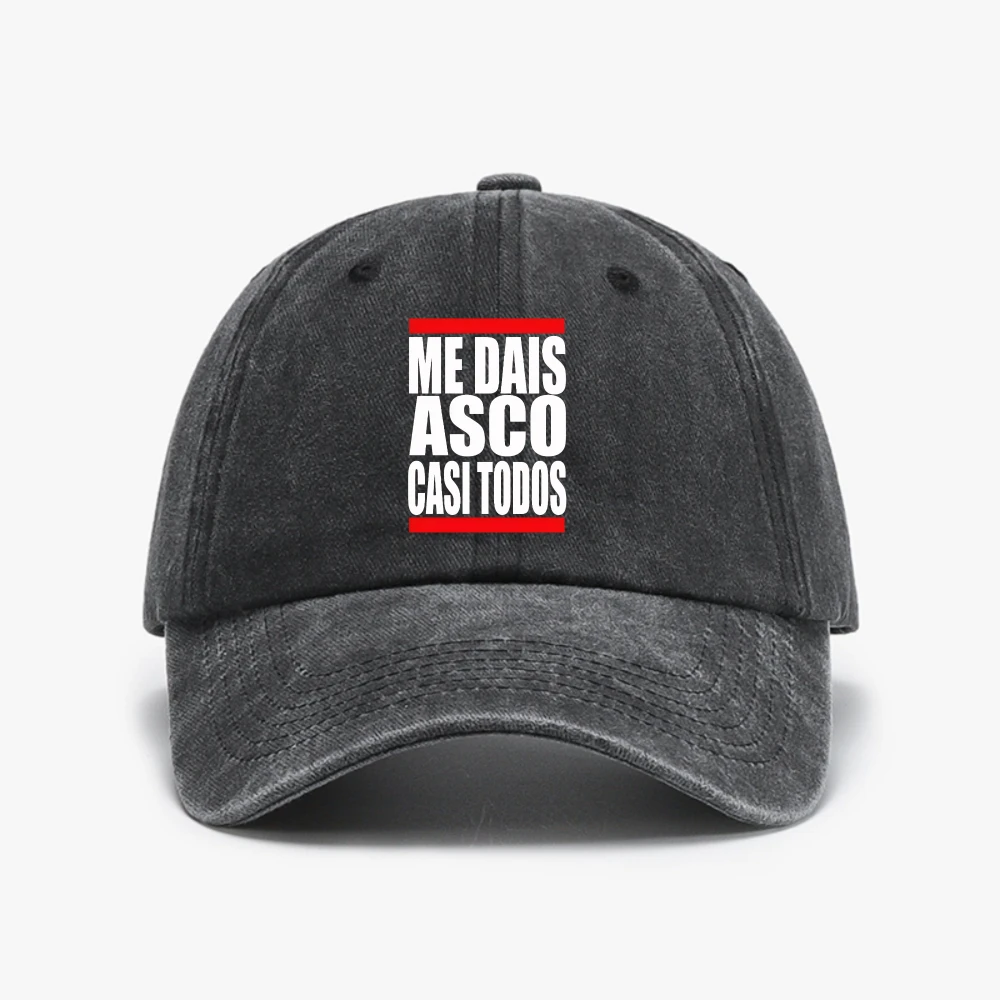 You Distinct Me Most Everyone hat Fun Spanish Text Humorous Washed Baseball Cap Distressed Denim hats