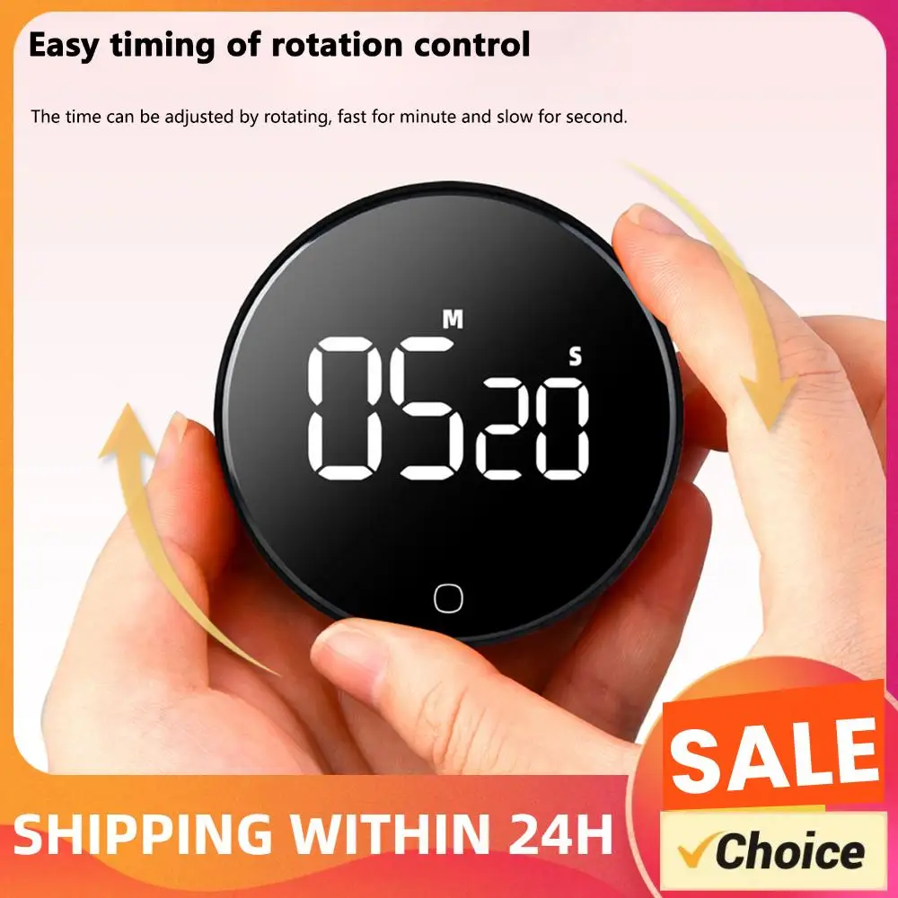 

LED Digital Cooking Timer USB Rechargeable Magnetic Cooking Remind Alarm Clock 3-Level Volume Back Bracket Design Kitchen Tools