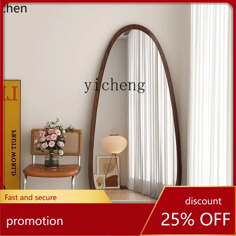 

ZML bedroom light luxury retro special-shaped wall-mounted floor-to-ceiling mirror advanced sense full-length mirror clothing