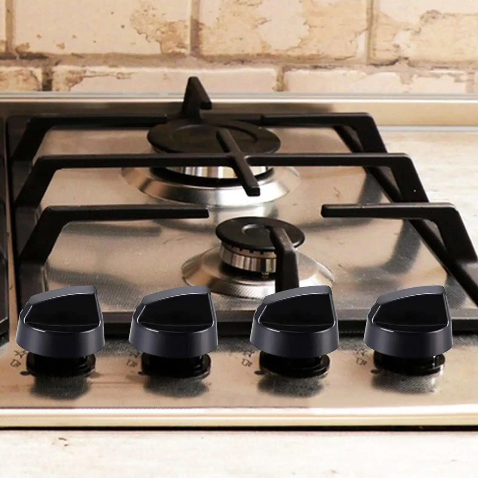 4Pcs Replacement Switches Knob Plastic Knob Gas Stove Control Knob General Range Oven Knob Cooker Hob Knob For Benchtop Burner