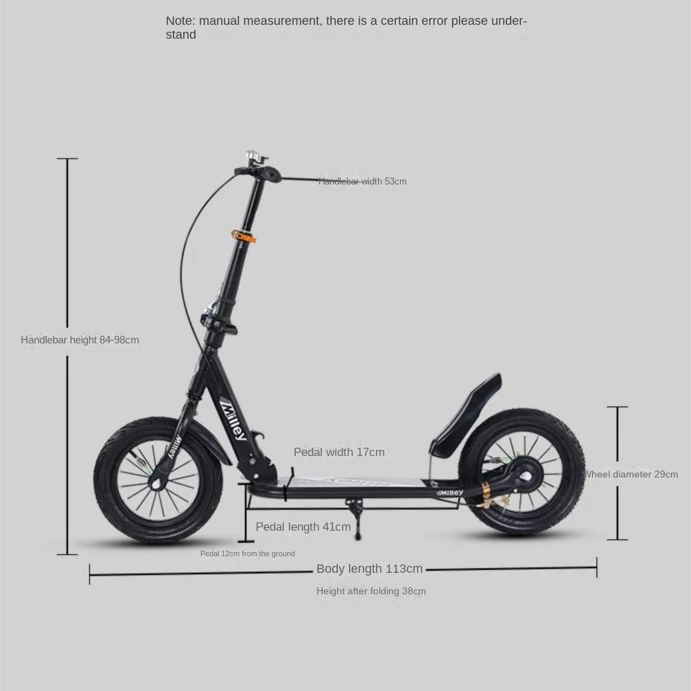 TULX One Click Folding Scooter Environmentally Friendly Material Explosion Proof Tire High Load Capacity Lightweight Go Out