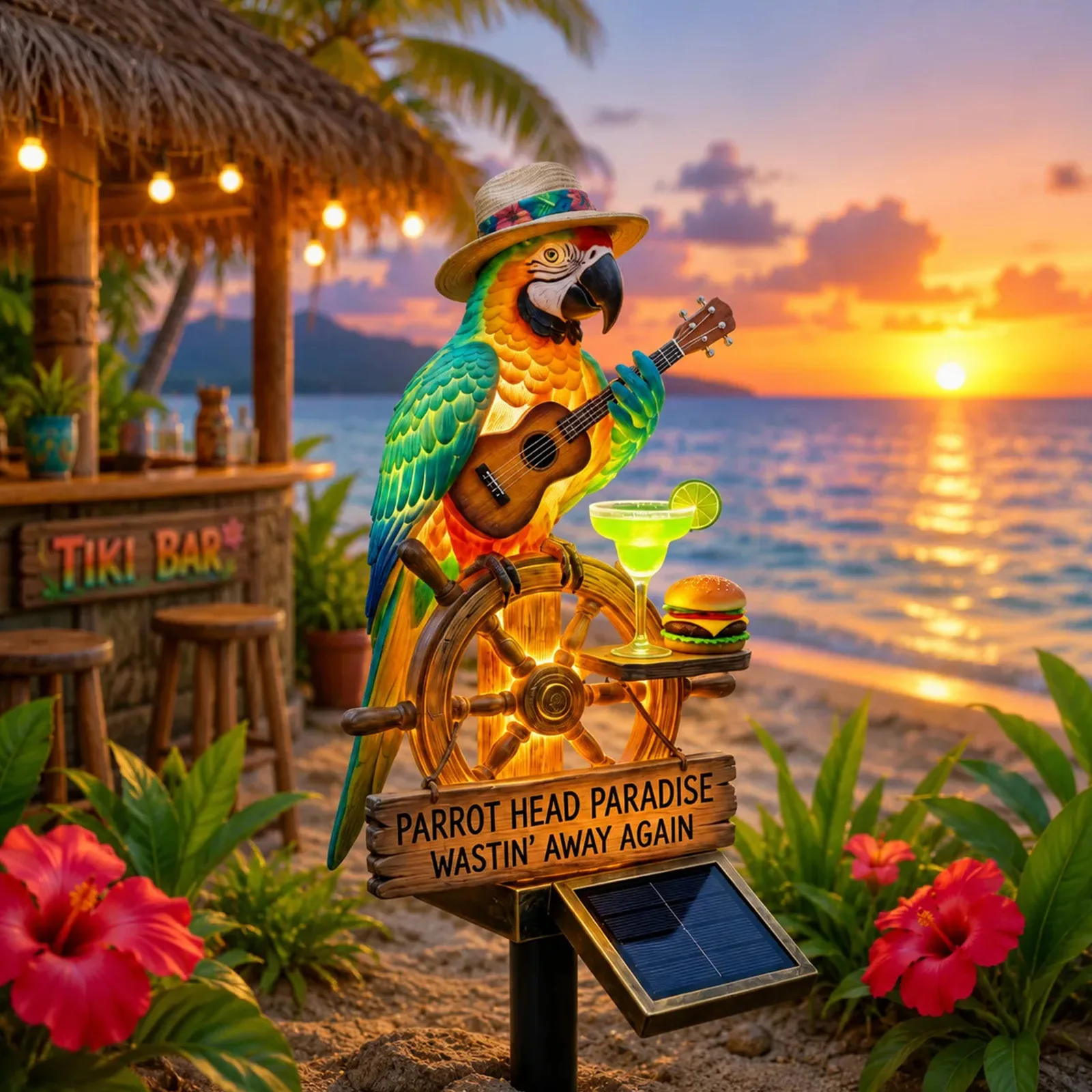 Solar-Powered LED Parrot Patio - Yard Lighting Decor ulasan dan harga