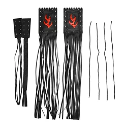 Motorcycle Tassel Fringe Grips Lever Cover Leather For Chopper Cruiser Motorcycle Modified Retro Flame Handlebar Tassel