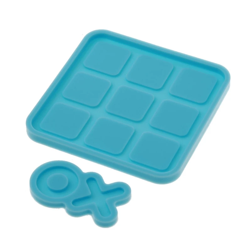 Tic Tac Toe Resin Mold XO Board Game Silicone Molds Family Game Epoxy XO Casting Molds for DIY Crafts Home Decor Dropship