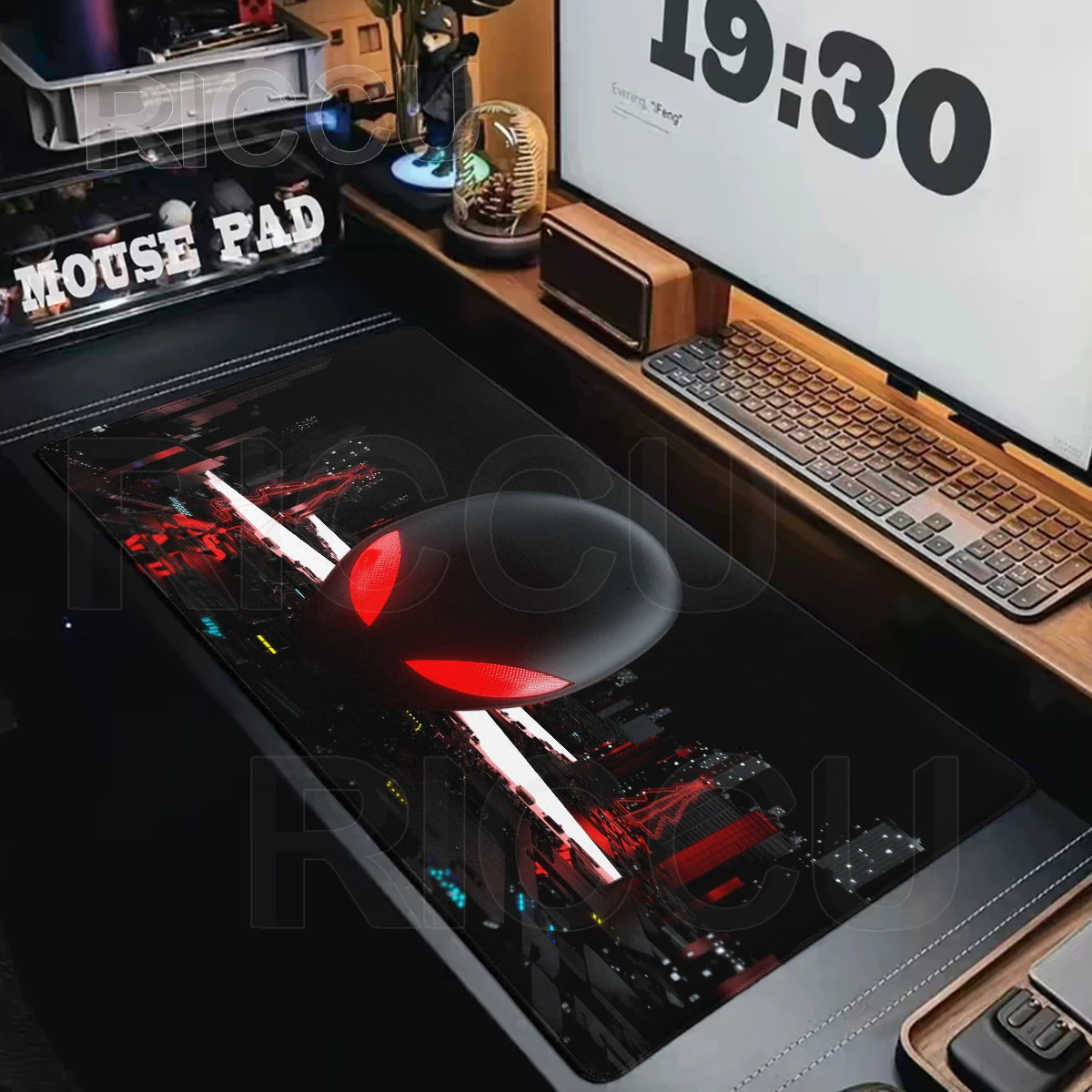 PC Accessories Alienware Animation Mousepad Speed Mouse Pad Office Rubber Anti-slip Table Mat Large Laptop Keyboard Black Carpet