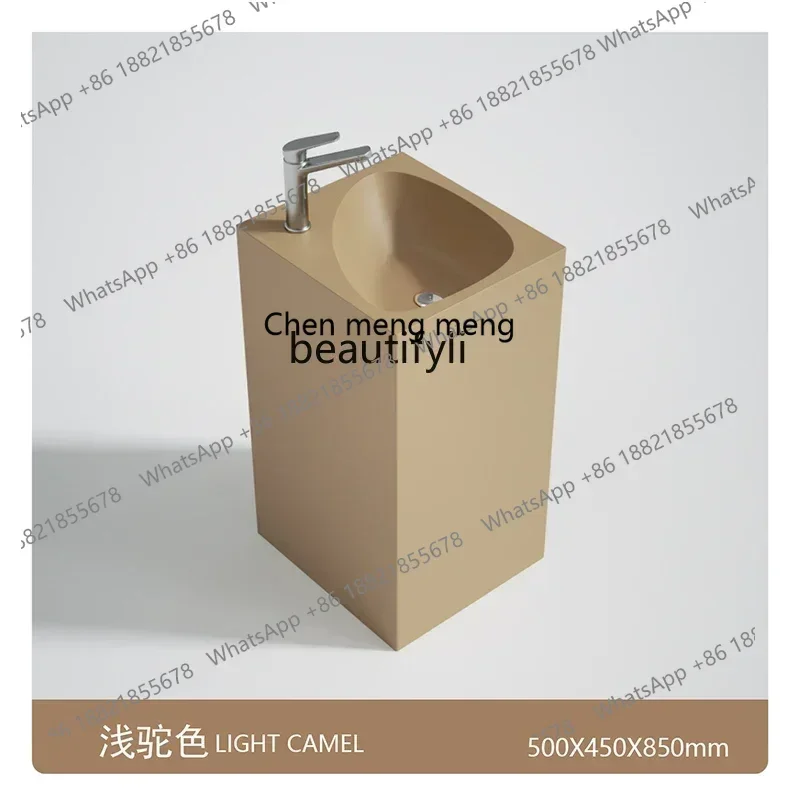 R Artificial Stone Floor Type Whole Washbin Color Wash Basin Homestay Hotel Column Art Basin