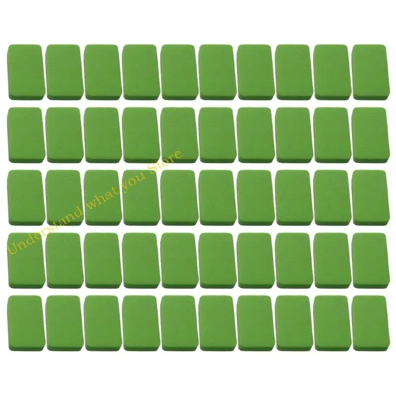 J60A 50Pieces WRITHEBOARD ERASERS CERNERER Small Board -ORLASER dengan bantalan yang tebal untuk pertemuan dan presentasi kantor