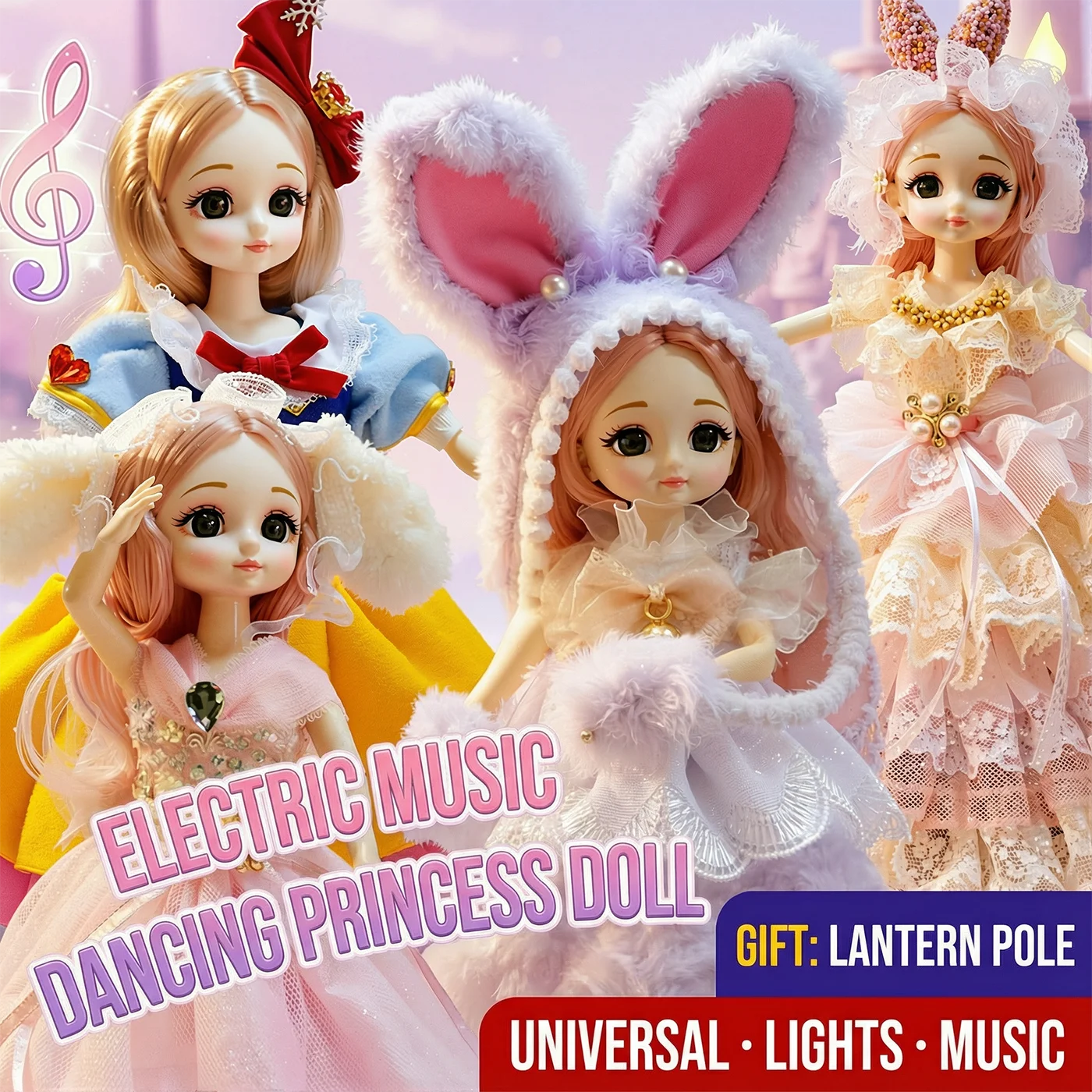 Poupée ange dansante électrique, robe de mariée à la mode, princesse, musique chantante avec lumière LED, cadeau d'anniversaire pour filles et enfants