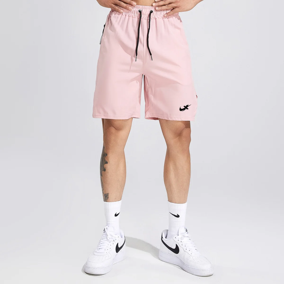 Summer Sports Shorts Men's Muscle Gym Outdoor Sports Basketball Shorts Breathable Woven Quick Drying Five Point Running Shorts