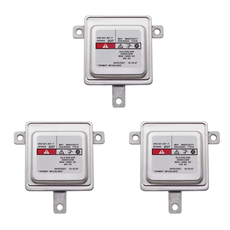 

3X Car D8S Xenon Headlight Ballast Control Unit 8K0941597F For A1 For Beetle Touareg Amarok