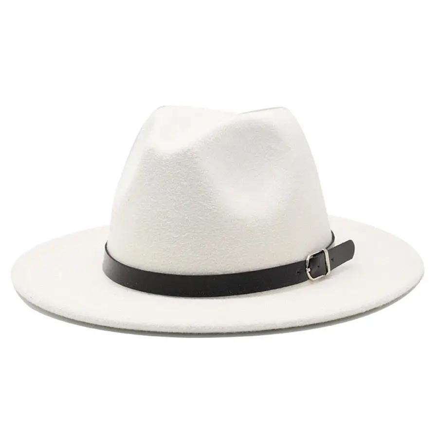 1 Stück Modische Herren-Fedora Damen-Mode-Jazzhut Sommer Frühling Schwarze Wollmischung Mütze Outdoor Freizeithut – Detail 6