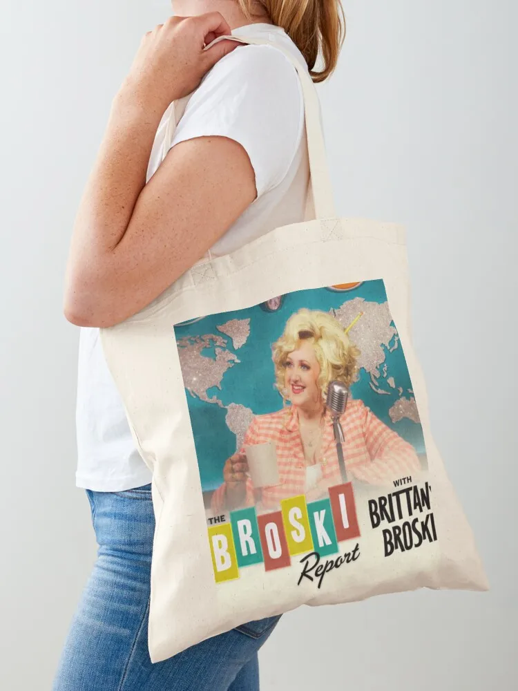 

Brittany Broski Broski Report Brittany Broski Tote Bag reusable grocery bags sacs de shopping cute pouch bag eco bag folding