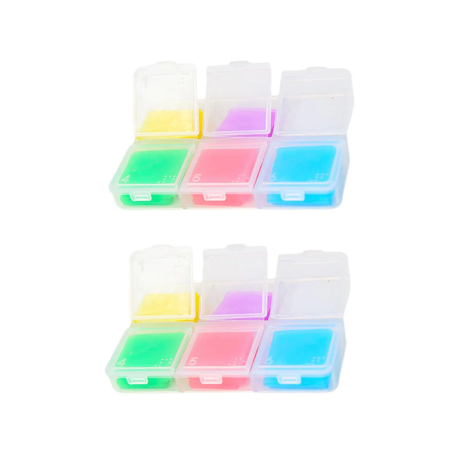 2x Painting Glue Clay with Storage Box 6 Colors Art Supplies DIY Painting Painting Tool for Cross Stitch Friends Household