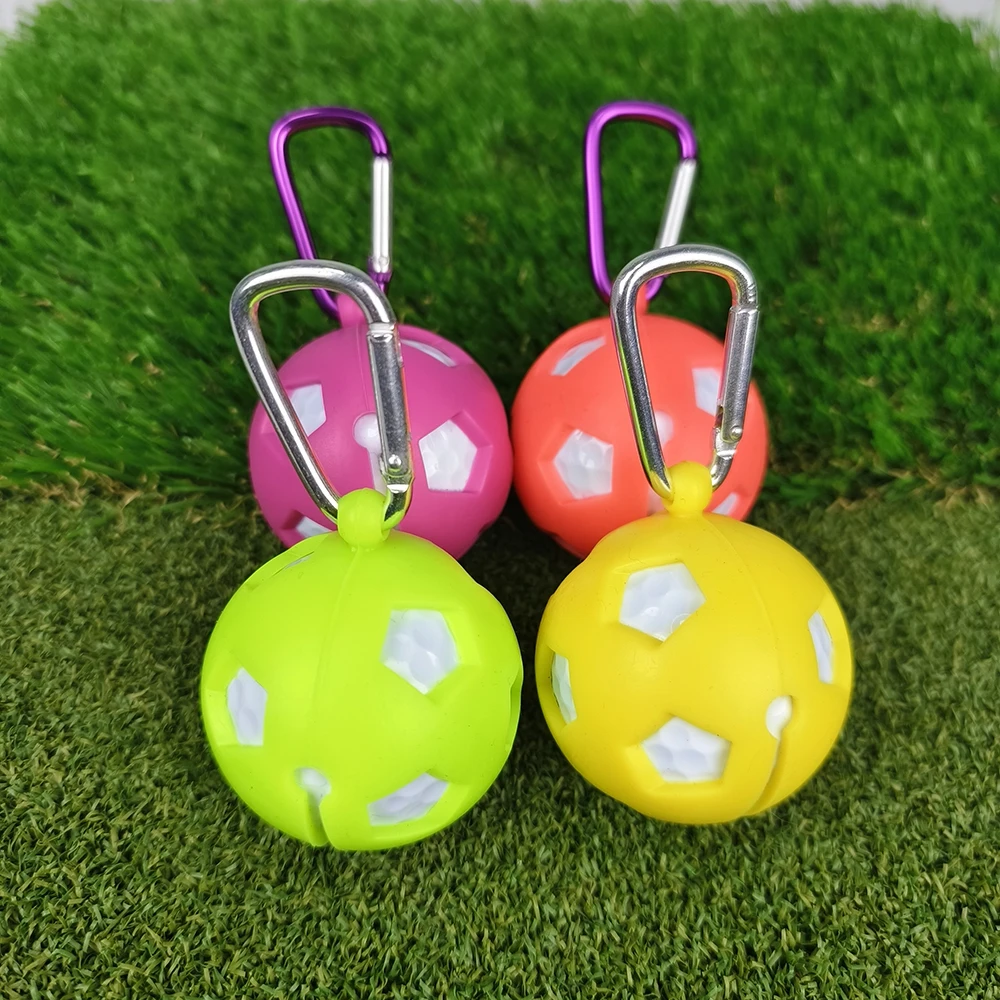 Rubber Portable Mini Golf Bag 2 Balls Holder Mini Waist Bag Sports Tool Pack Balls Golf Silicone Case Protective Cover Soft