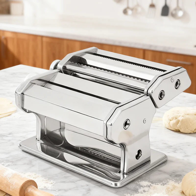 Máquina para hacer fideos Manual multifunción, máquina para Pasta desmontable, diseño desmontable, 6 ajustes de espesor para Pasta fresca, lasaña Ramen