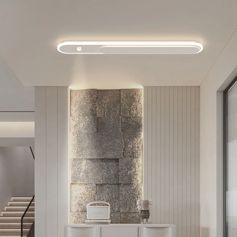 Minimalist 2024 Long Strip Corridor Ceiling Light Bedroom Hallway Light Balcony Ceiling Light With Spotlights Wardrobe Light