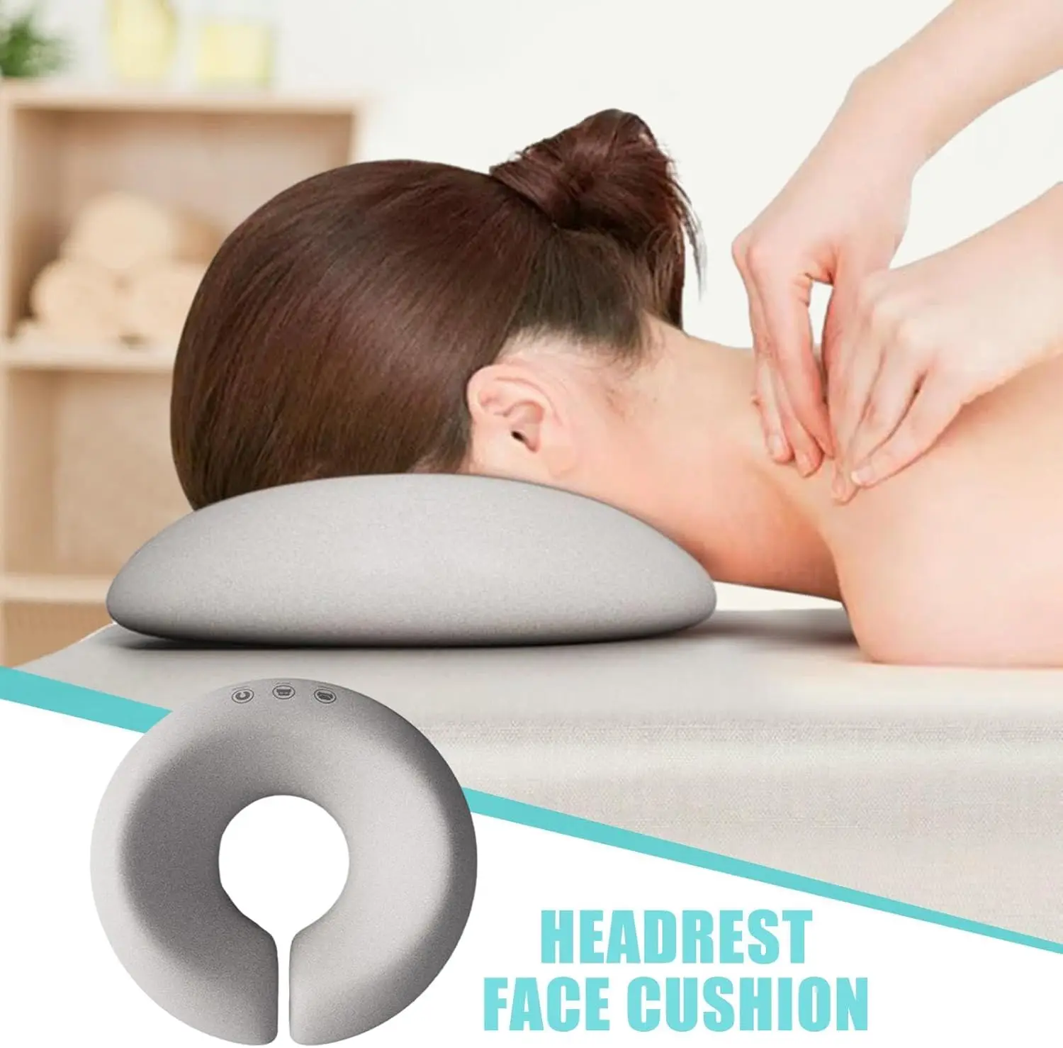 

Массажная подушка для лица, универсальная подушка для подголовника, массажная подушка для лица из пены с эффектом памяти, подушка для подставки для стола, стула, отдыха, путешествий