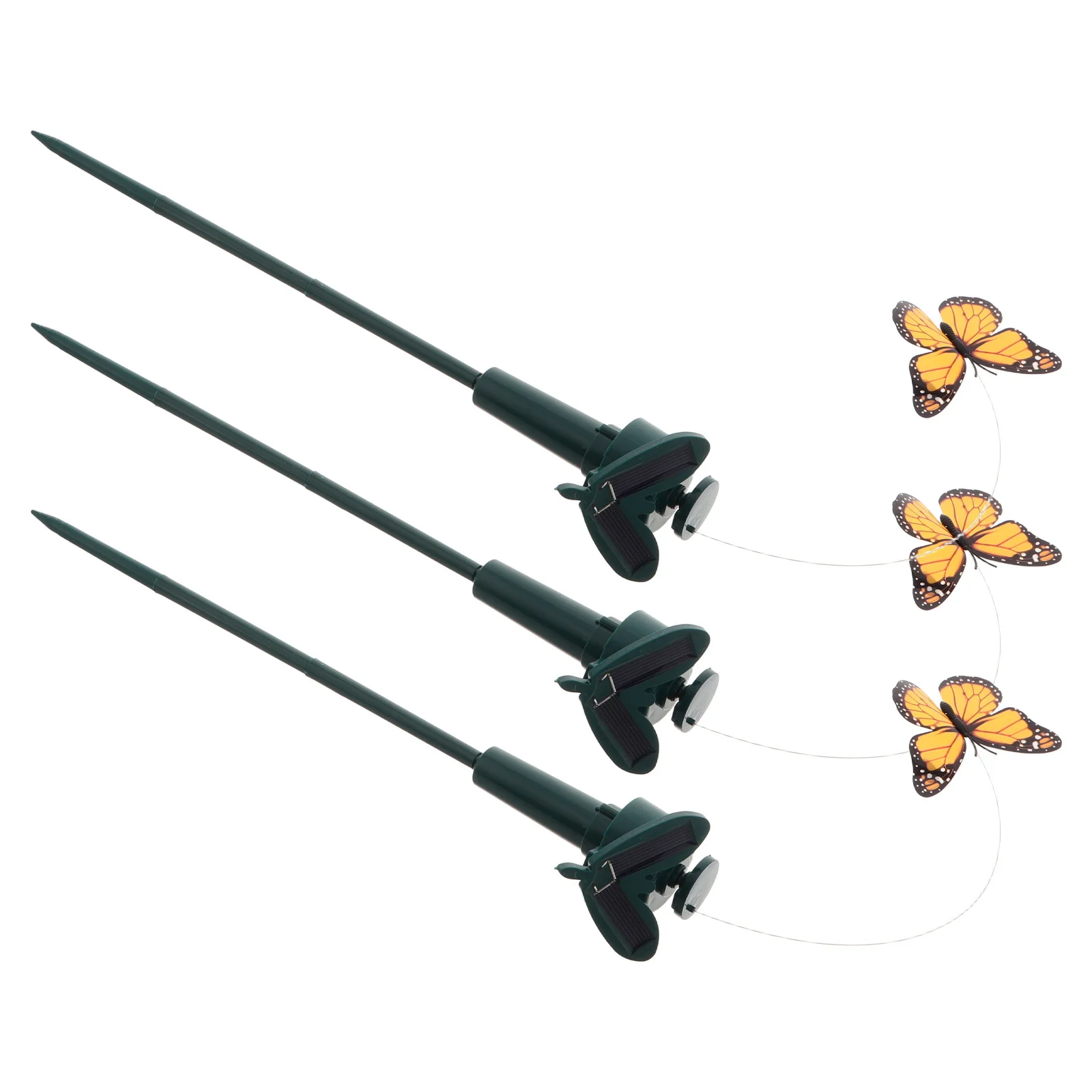 

3Pcs Solar Lawn Decor Fluttering Butterfly Stakes Realistic Garden Ornaments for Outdoor Yard Flower Beds Stake