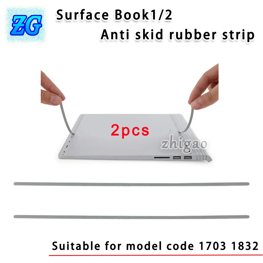 For Microsoft Surface Book1/2 13.5inch Back Cover Anti-skid Strip D Shell  1703 1832 Book Rubber Feet 2pcs/New