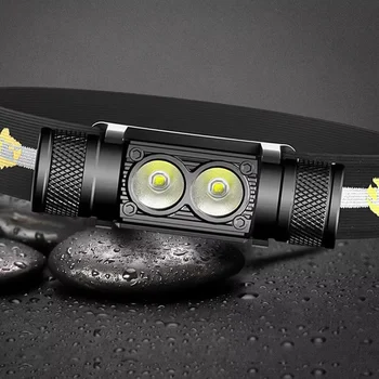Lanterna de Cabeça USB LED Homefish para Pesca, Lanterna de Cabeça 18650 para Caça, Lanterna de Cabeça para Camping