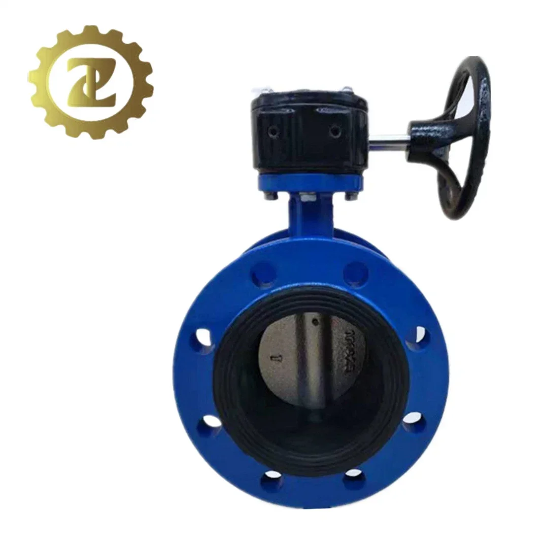 Zhv Industrial Marine DN300 Rubber Lined EPDM Lining Flange Butterfly Valve