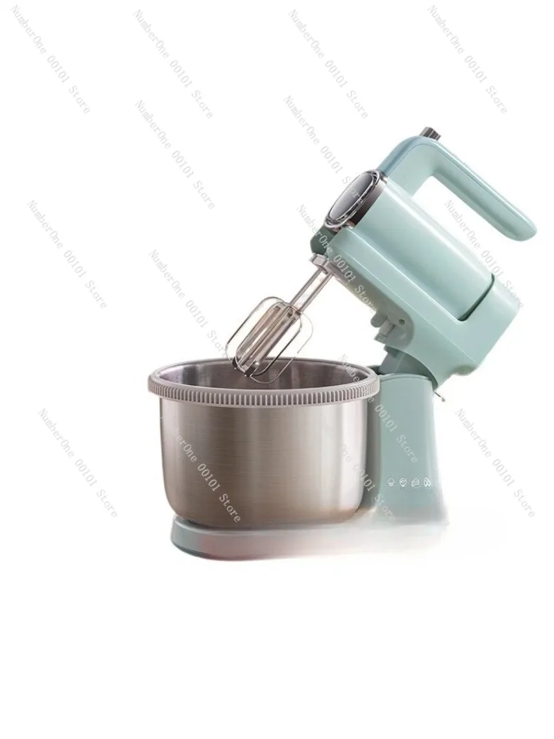 Compact Electric Egg Beater, Household Baking and Cream Whipper, Small Countertop Mixer for Dough and Egg White Mixing