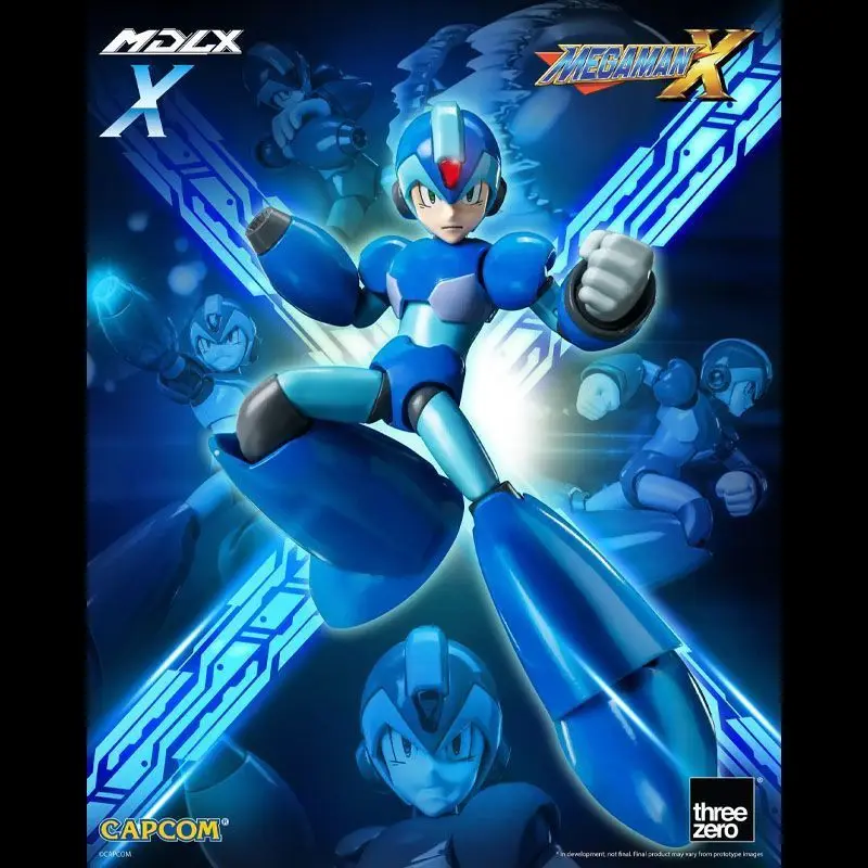 Original Threezero 3a Mdlx Mega Man Anime Figure Rockman Action Figures 10cm Children Toys Room Decoration Birthday Gift