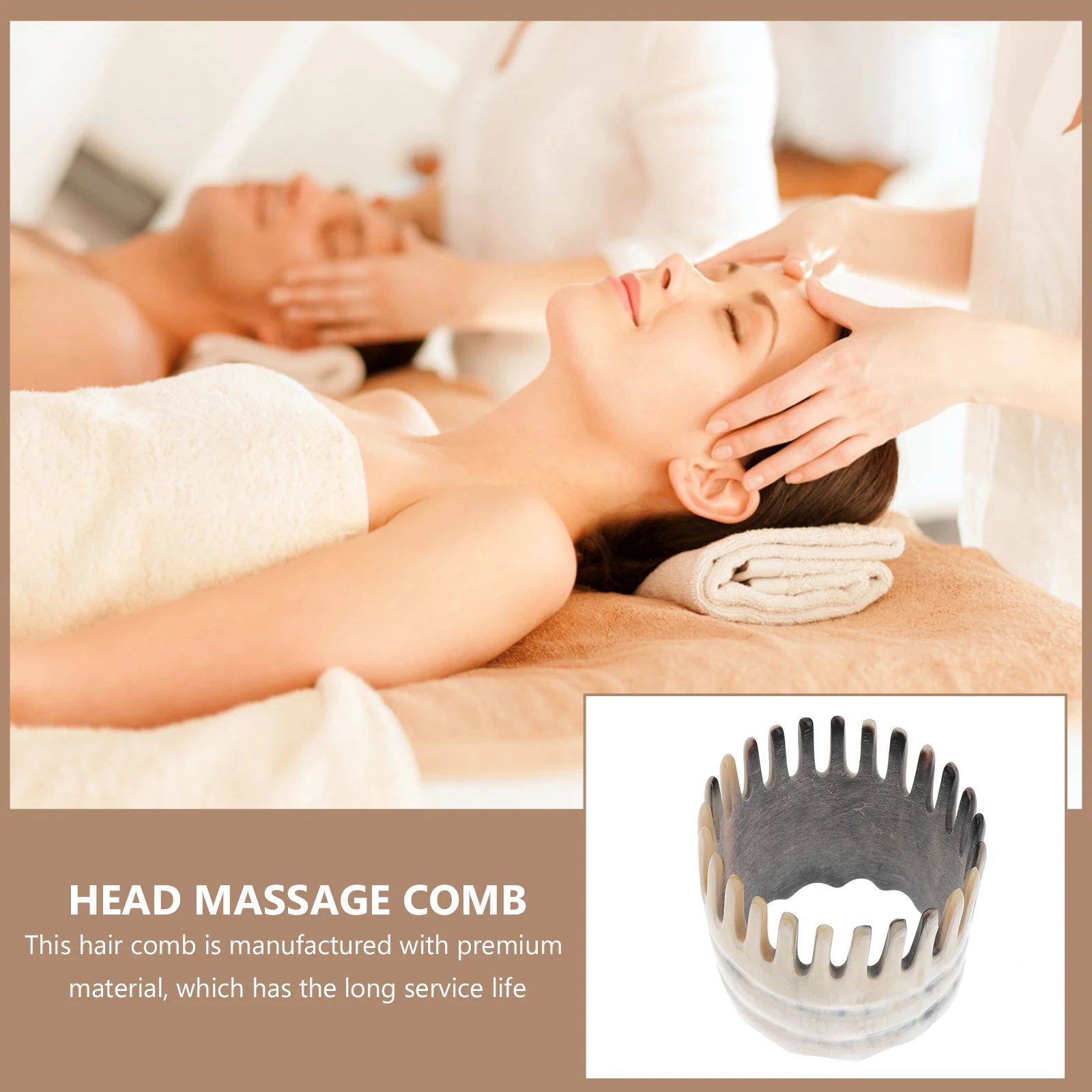 

1Pcs Massage Horn Comb High Quality Anti Static Wide Tooth Design Comfortable Scalp Massage Blood Circulation Natural Creative