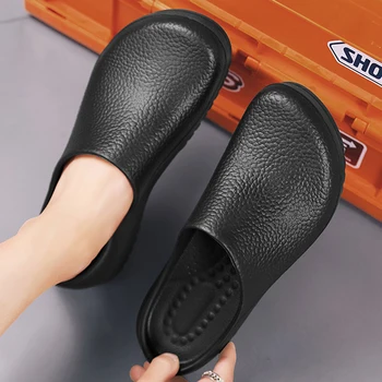 Eyriphy Keuken Waterdichte Slippers Voor Mannen Werken Tuin Schoenen Antislip Rubberen Muilezels Heren Vissen Slides Casual Gezellige Thuis sandaal