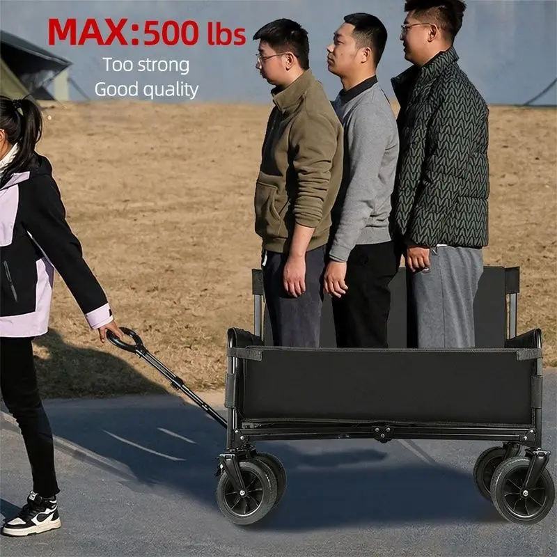 Camping Heavy Duty Outdoor Folding Wagon Seats 500lbs Heavy Weight Sofa Cart