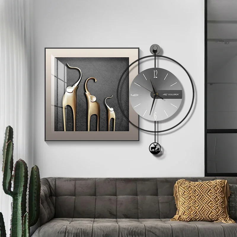 Modern Restaurant Wall Watch Simple Design Silent Mechanism Aesthetic Creative Wall Clocks Nordic Reloj Living Room Decoration