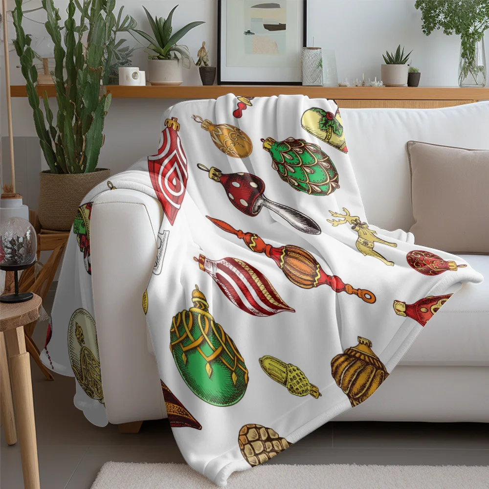 TU Cozy Christmas Throw Blanket Soft Flannel Warm Festive Holiday Decor Gift Home Dorm Room Couch