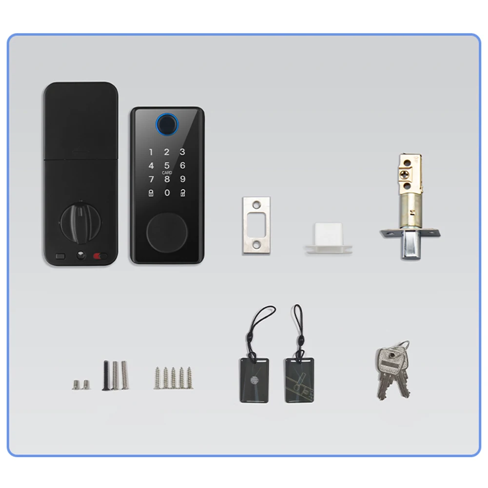 Smart Deadbolt Locks Entry Front Door Smart Tuya App Keyless Fingerprint Keypad Digital Bluetooth-compatible Lock For Home