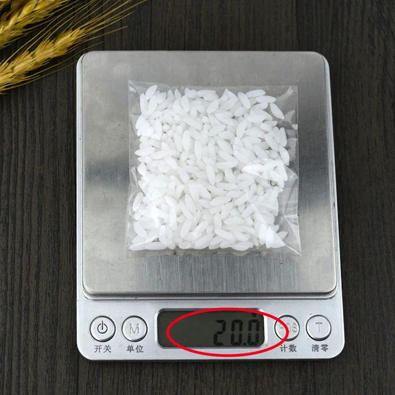 20g Simulation Rice Grains Food Grain Model DIY Handmade Accessories Fake White Rice Food Shooting Decoration Props Craft Art