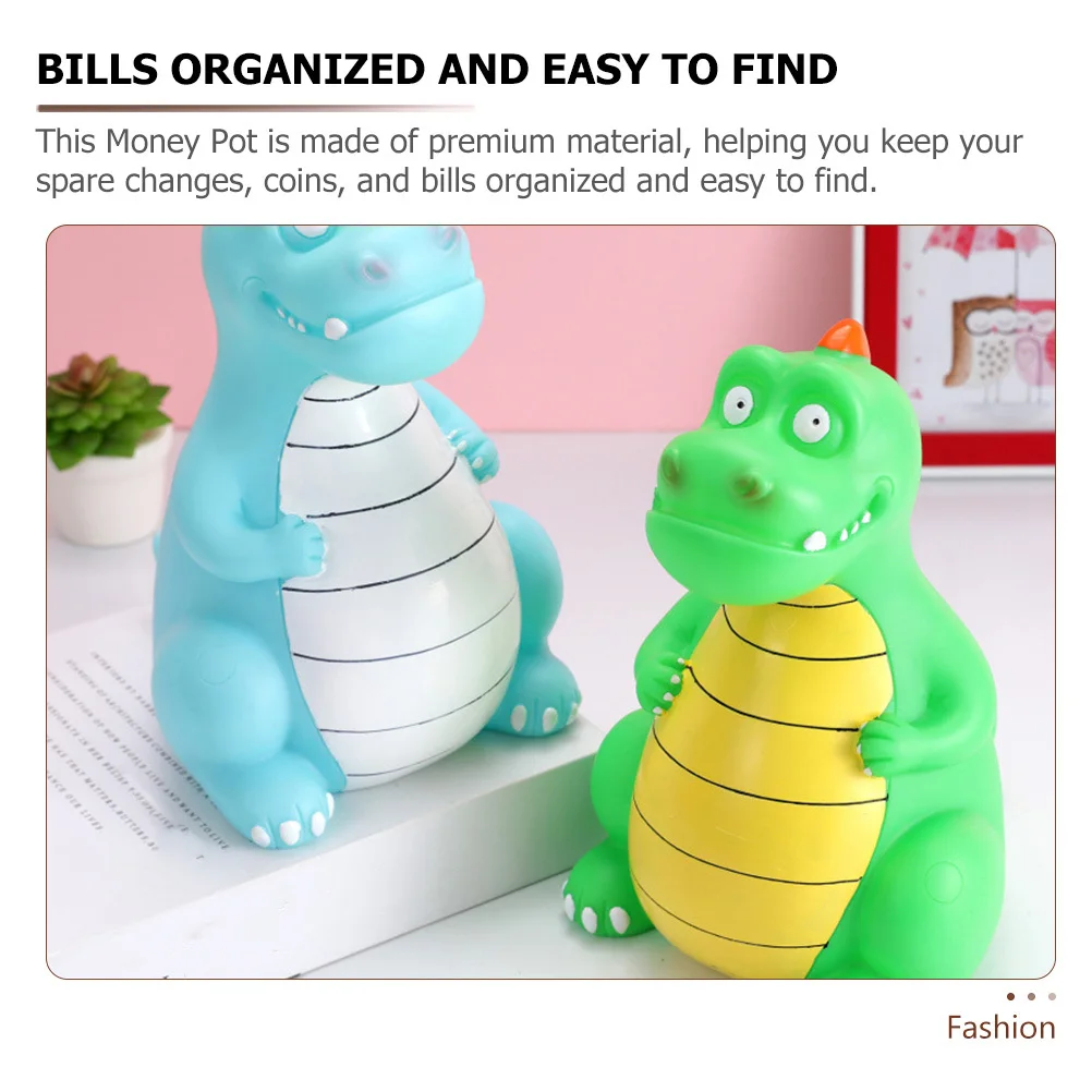 الكرتون ديناصور أصبع البنك الاطفال عملة المال وعاء الزخرفية ديناصور شكل عملة الحاويات رائعتين توفير البنك سطح المكتب ديكور #3