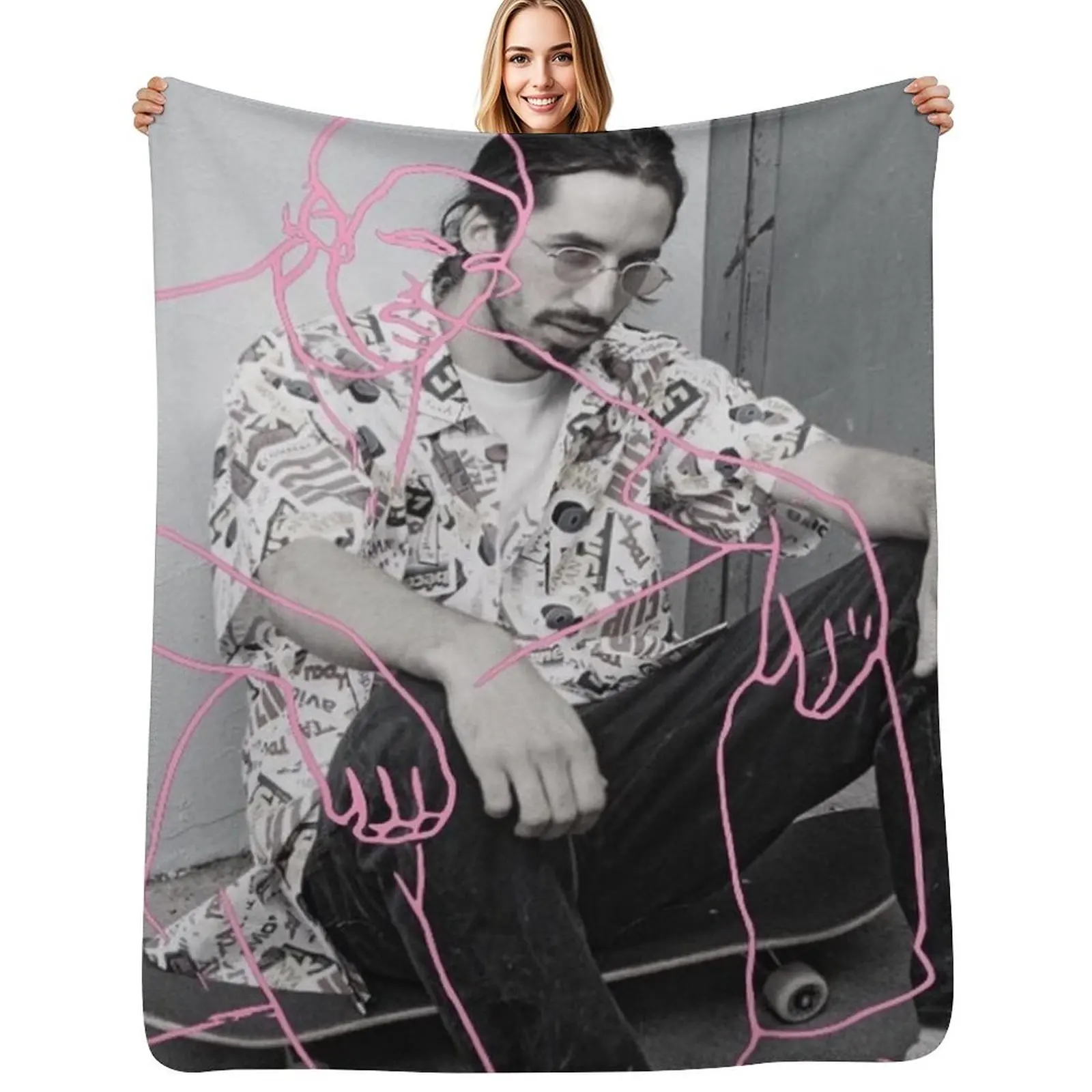 

LOMEPAL MEME Throw Blanket Summer Loose Soft Plaid Warm Blankets