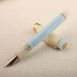 JINHAO 100 Centennial Resin Fountain Pen Color Block EF/F M / Bent Nib Golden Clip Office School Supplies Stationary PK 9019