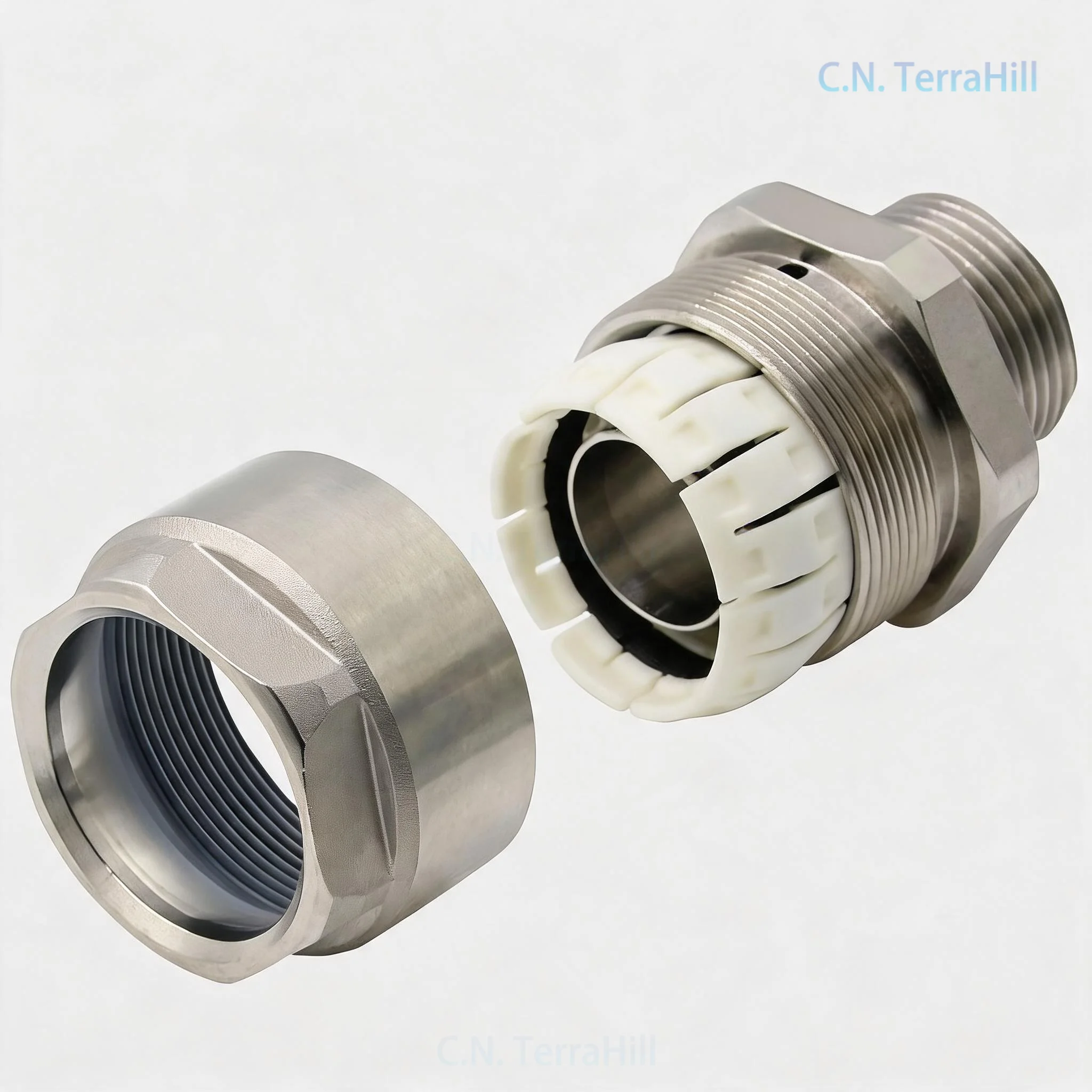 Stainless Steel Pipe Fitting Adapter TC3-S Series for Water Air Fluid Transfer Industrial Plumbing Connector