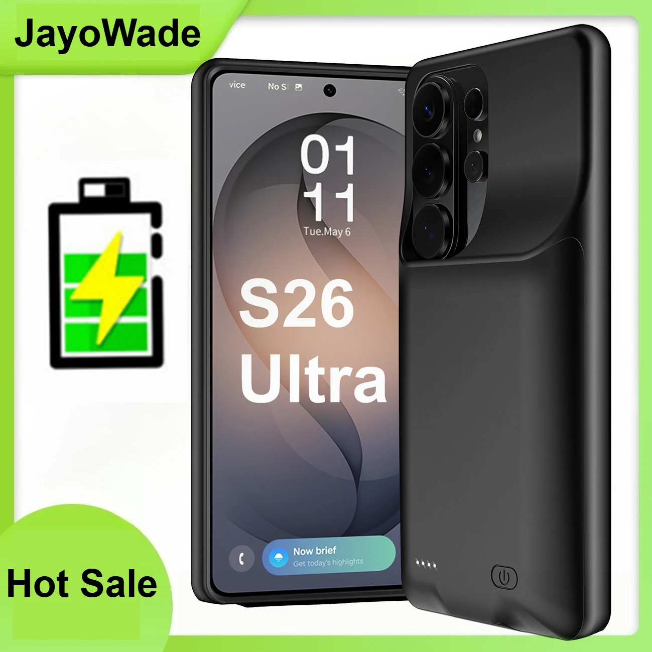 

Чехол-аккумулятор 10000 мАч с беспроводной зарядкой для Samsung Galaxy S26 Plus S26 Ultra, зарядное устройство Power Bank, чехлы для S26 Ultra
