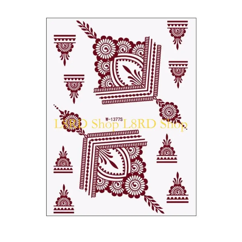 L8RD Temporary Tattooed Stickers Stickers Flower Pattern Stickers Tattooed Stickers