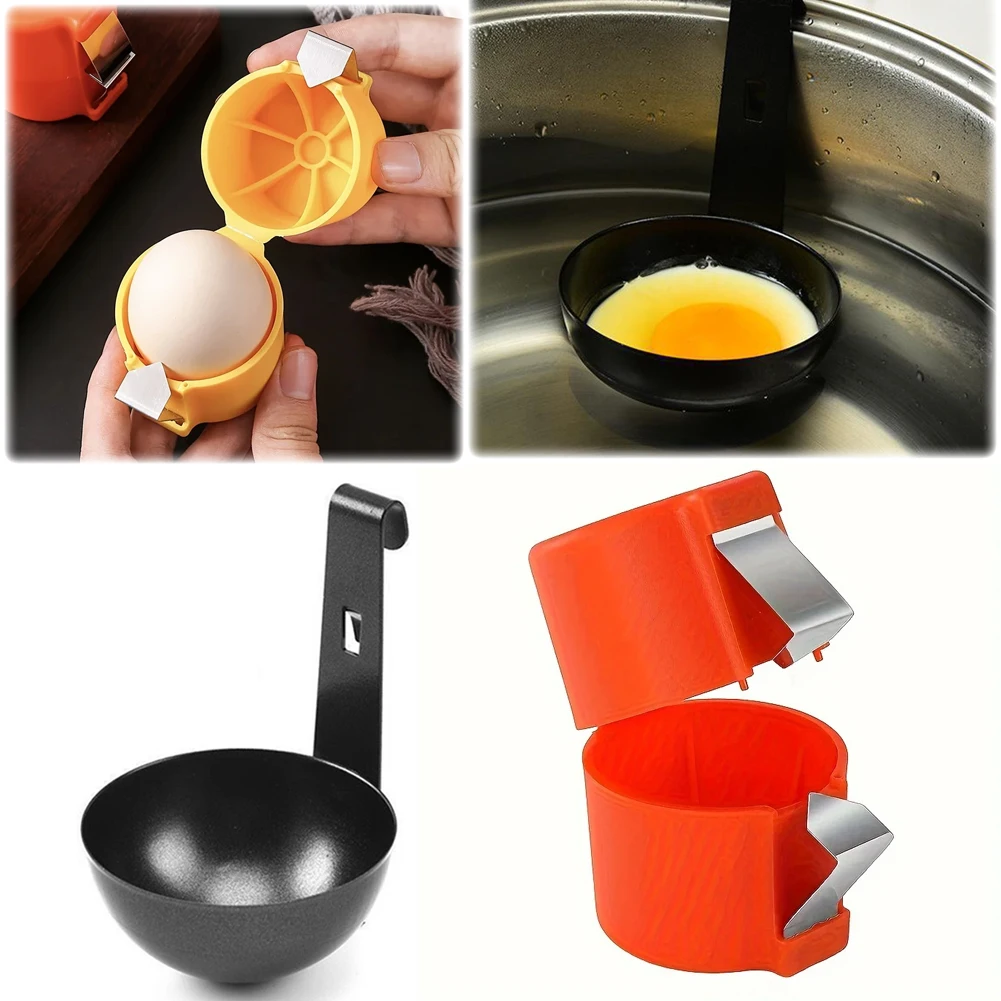 Non stick pan holder for boiled eggs, convenient egg sheller for quick opening of eggs, suitable for kitchen use