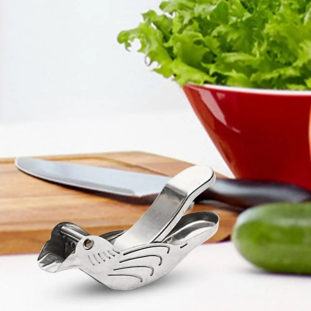 Creative Hand Pressed Bird Shape Lemon Clip Round Metal 304 Stainless Steel Fruit Juicer Manual Orange Squeezer Citrus 4