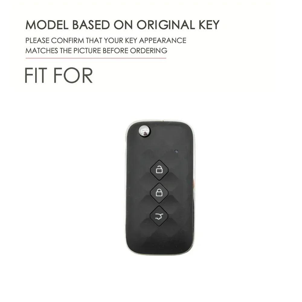 3 Bottons Tpu Flip Car Key Case Cover Shell for Chevrolet Aveo 2024 Car Key Holder Remote Control Key Keychian Accessories