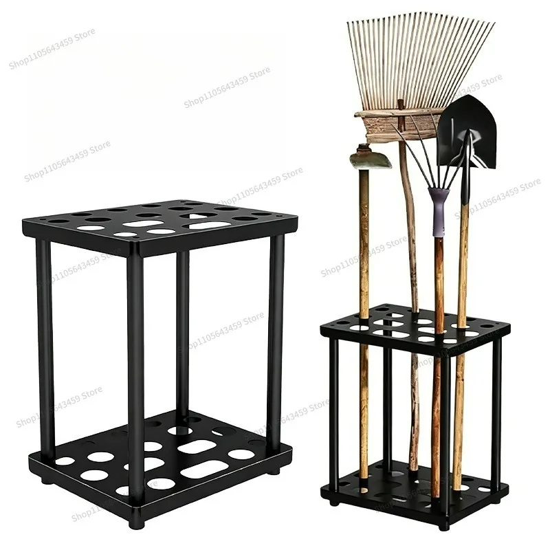 Metal Farm Tool Rack Shelf Powder Spraying  Pastoral Tool Rack Hoe Broom Spade Storage