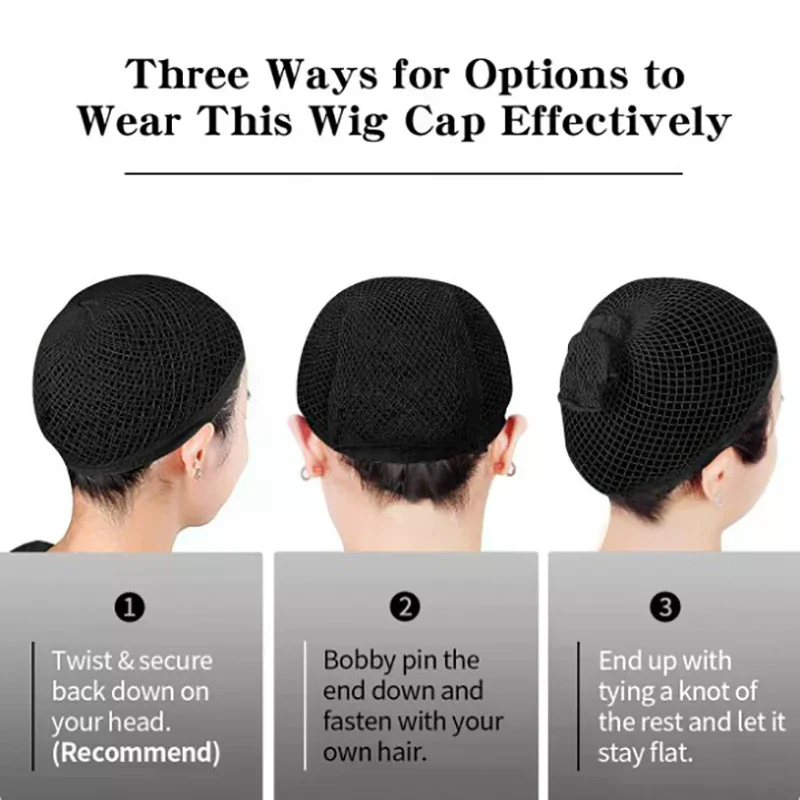

1Pc Stretch Mesh Wig Caps Black Elastic Hair Net Caps Universal Free Size Wig Making Accessories
