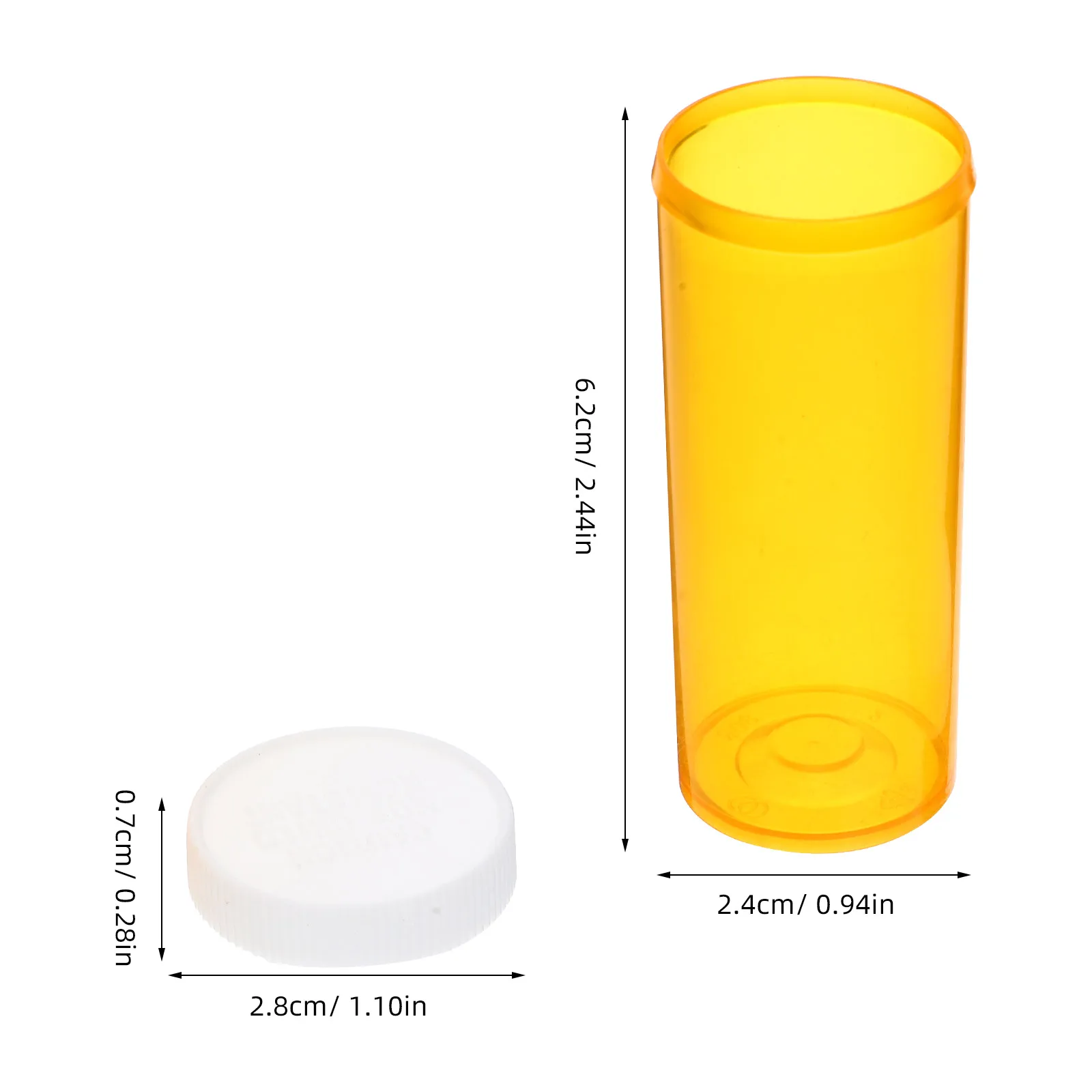 

12 Pcs Pill Dispensing Bottles Pharmacy Chemical Containers Medicine Medication Vials Empty Pp Travel Holder Case