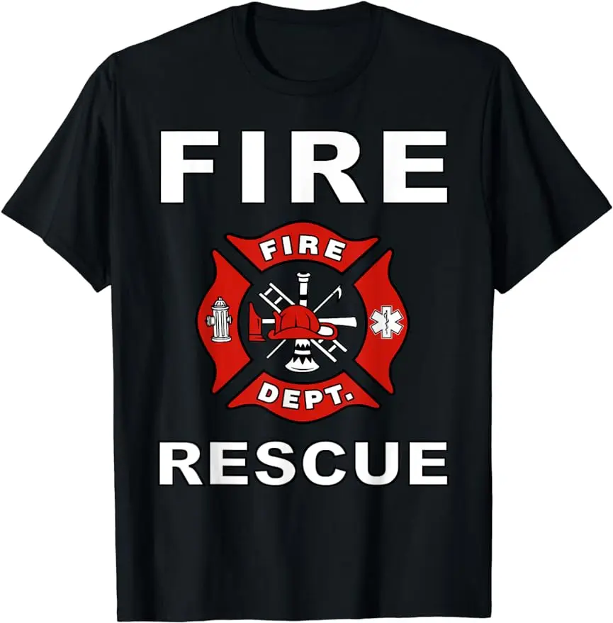 Fire Rescue Symbol: T-shirt for The Whole Family Uniform Unisex Style Shirts for Women Men Custom Printed Graphic  T-shirts