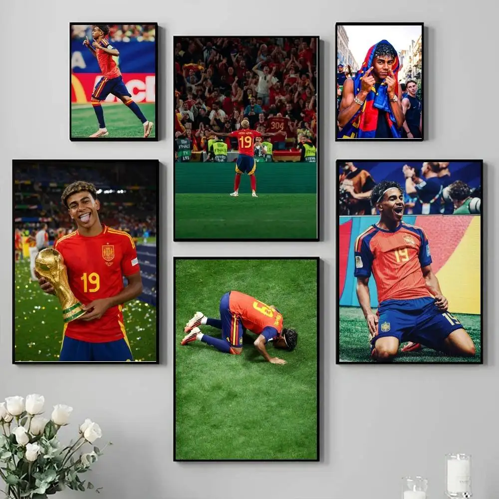 L-Lamine Y-Yamal Poster Self-adhesive Art Waterproof Paper Sticker Coffee House Bar Room Wall Decor