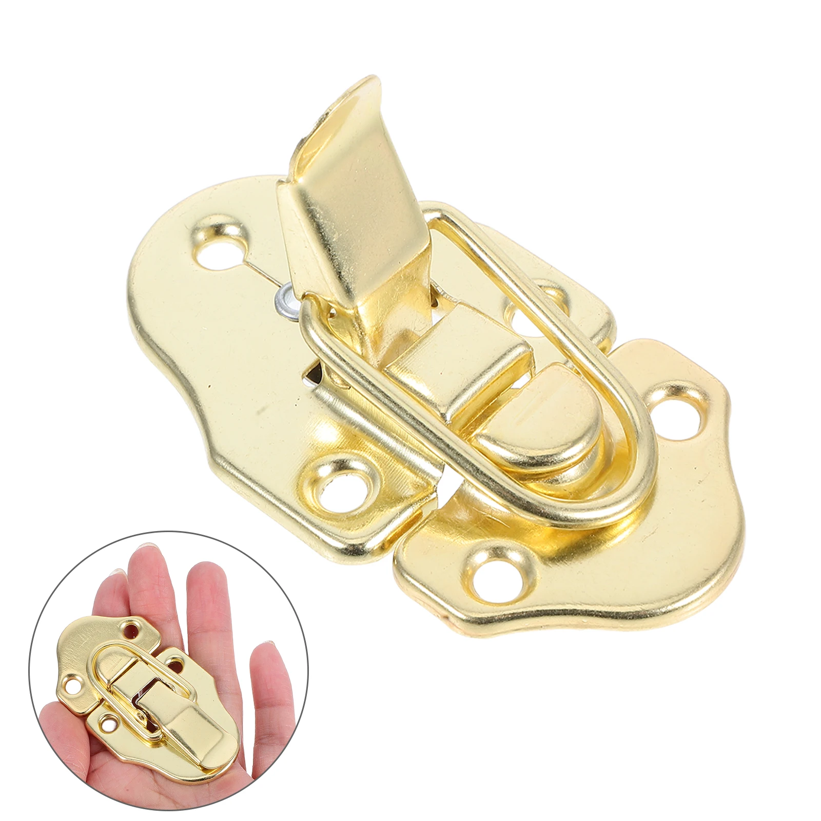 

6pcs Duckbilled Toggle Latch Hasp Lock Retro Style Metal Box Buckle Hardware For Jewelry Tool Gift Wooden Boxes Screws