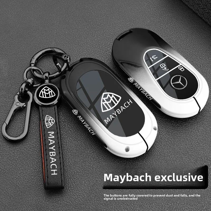 Car Zinc Alloy Key Case Bag Car Key Chain Metal Key Shell For Maybach W222 W223 S480 S580 S680 2021-2025 S400L S450L S500L
